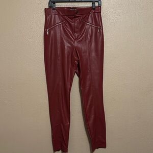 Zara Deep Red Ankle Pants